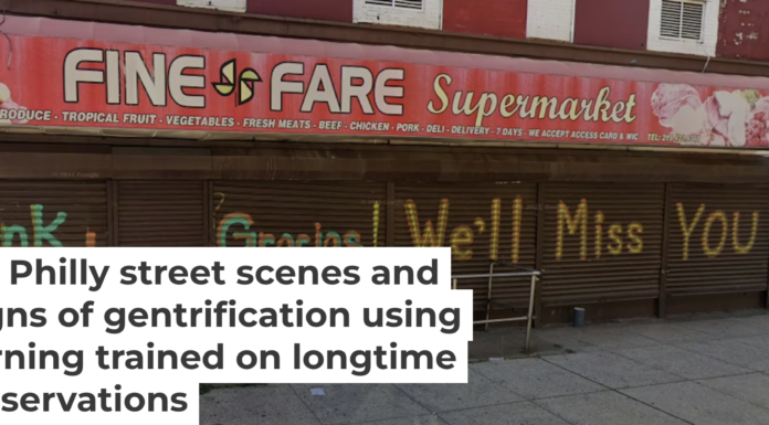 Researchers used Google Street View to pull images of gentrifying neighborhoods. @2021 Google Street View, CC BY-NC